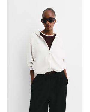 Pull&Bear Balloon Hoodie - White
