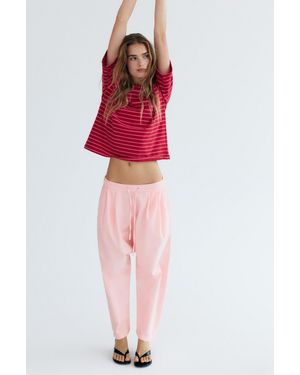 Pull&Bear Baggy-Pumphose Mit Kordelzug - Rot