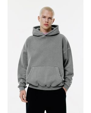 Pull&Bear Stwd Washed Hoodie - Grey