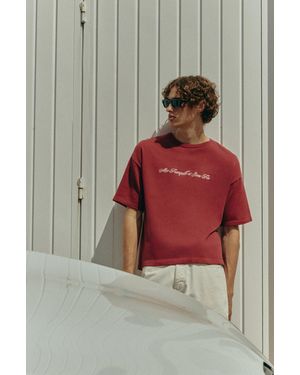 Pull&Bear Oversize Embroidered T-Shirt