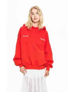 Pull&Bear Rotes Kapuzensweatshirt