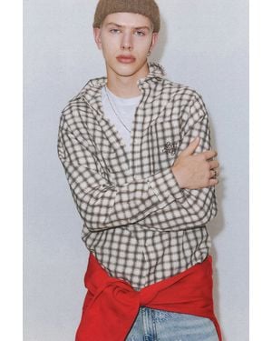 Pull&Bear Stwd Plaid Shirt - Grey
