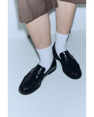 Pull&Bear Ruched Loafers - Blue