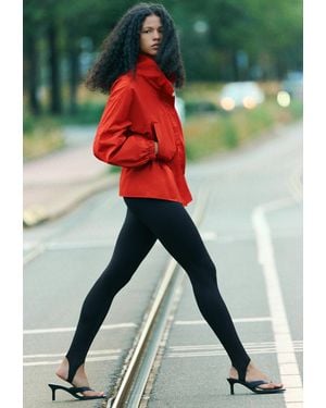 Pull&Bear Fine Stirrup Leggings - Black