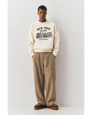 Pull&Bear Tailored Fit Wool Trousers - Brown
