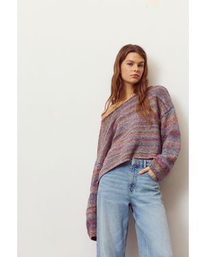 Pull&Bear Oversize Space Dye Jumper - Multicolour