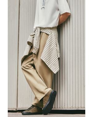 Pull&Bear Lace-Up Casual Trainers - Natural
