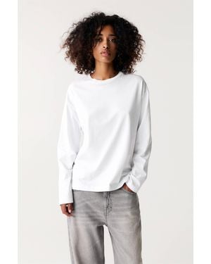 Pull&Bear 2-Pack Of Long Sleeve T-Shirts - White