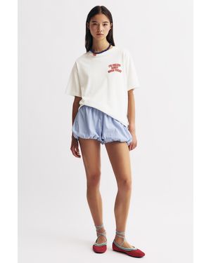 Pull&Bear Crochet Ballet Flats - Blue