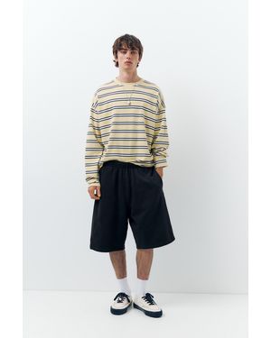 Pull&Bear Wide-Leg Skater Bermuda Shorts - Blue