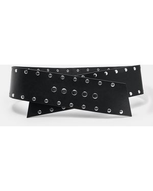 Pull&Bear Studded Cummerbund Belt - Black