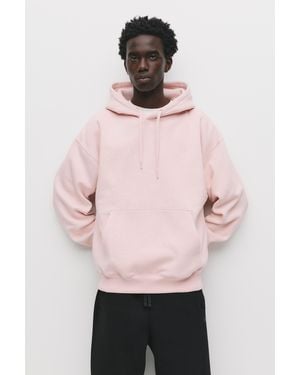 Pull&Bear Basic Hoodie - Pink