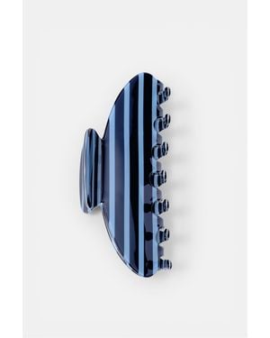 Pull&Bear Striped Hair Clip - Blue