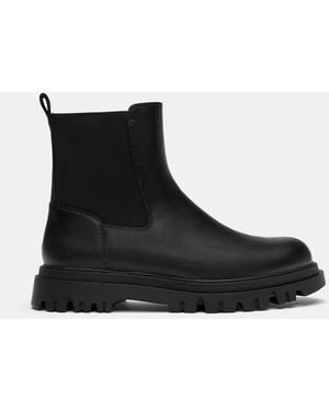 Pull&Bear Gefütterte Chelsea-Boots - Schwarz