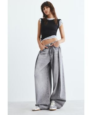 Pull&Bear Metallic Trainers - Grey