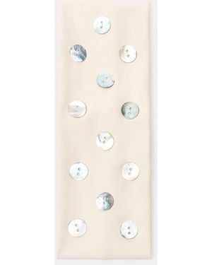 Pull&Bear Elastic Headband With Buttons - White