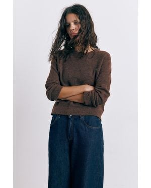 Pull&Bear Soft Regular Fit Jumper - Brown