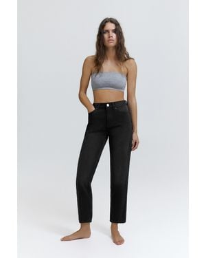 Pull&Bear High-Waist Mom Jeans - Black