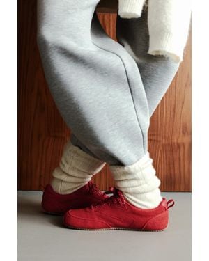 Pull&Bear Leather Barefoot Trainers - Red