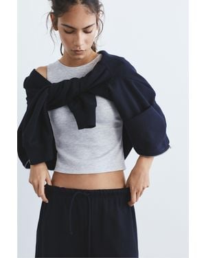 Pull&Bear Hoodie With Zipper - Black