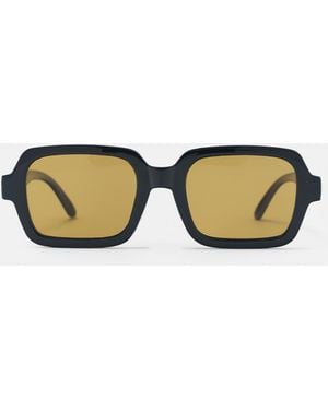 Pull&Bear Square Resin Sunglasses - Black
