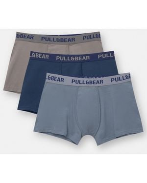Pull&Bear 3-Pack Of P&B Boxers - Blue