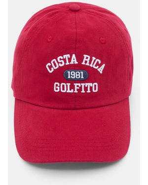 Pull&Bear Costa Rica Golfito Cap - Red