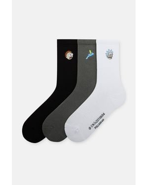 Pull&Bear Pack Of Rick And Morty Socks - Black