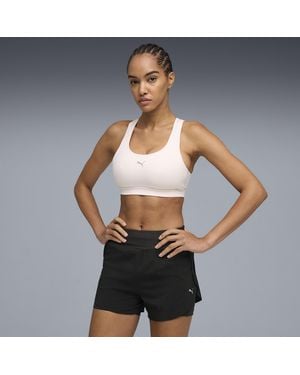PUMA 4Keeps Run Moisture Wicking, Mid Impact Sports Bra - Blue