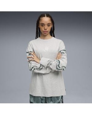 PUMA Camiseta De Manga Larga Hoops X Harry Potter Para Mujer - Gris