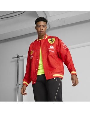 PUMA Scuderia Ferrari Team Varsity Jacket - Red