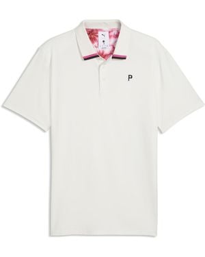 PUMA X Palm Tree Crew Golf Polo - White