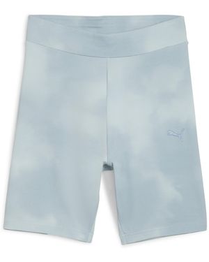 PUMA Tie-Dye Cycling Shorts Frosted Dew - Azul
