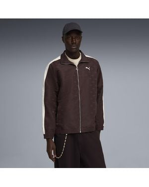 PUMA T7 Jacquard Track Jacket - Brown