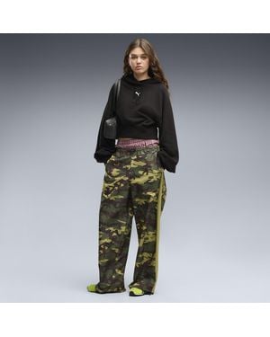 PUMA Street Glam Relaxed Camo Pants - Black