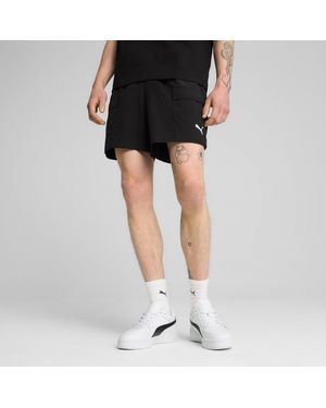 PUMA Wardrobe Essentials Relaxed 6" Cargo Shorts - Black