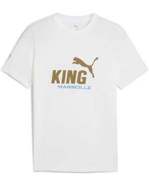 PUMA Olympique De Marseille King Logo T-Shirt Herren - Weiß