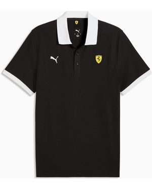 PUMA Scuderia Ferrari Pique Polo Shirt - Black