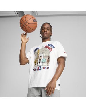 PUMA T-Shirt Paris Pardon My French Da Uomo - Bianco