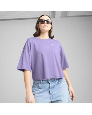 PUMA T-Shirt Cropped Oversize Wardrobe Ess Da Donna, /Altro - Viola