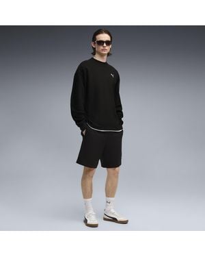 PUMA Sudadera De Cuello Rojoondo Holgada Essentials Elevated Para Hombre, Ropa, Negro