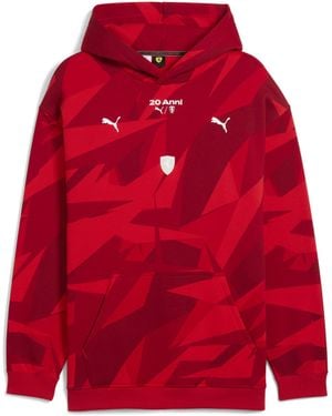 PUMA Felpa Con Cappuccio Scuderia Ferrari Hp 20 Years Of Rosso Da Uomo, Accessori