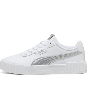 PUMA Carina 3.0 Metallisch Glam Sneakers Damen, Schuhe - Weiß