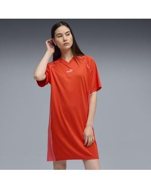 PUMA Essentials Animal Print Jersey Dress - Red