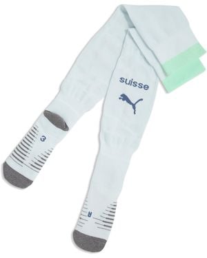 PUMA Medias De Fútbol Suiza 2026 A Rayas Para Hombre, Ropa, Azul