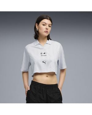 PUMA Bmw M Motorsport Cropped Polo Shirt - Gray