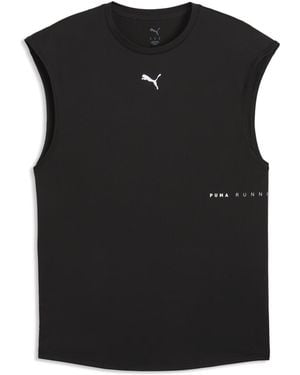 PUMA Brightstride Cloudspun Sleeveless Relaxed Top - Black