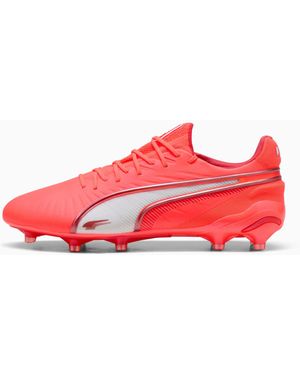 PUMA King Ultimate Fg/Ag Football Boots Glowing/ Fire - Red