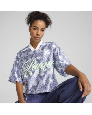 PUMA Lace Em Up Crop Top - Blue