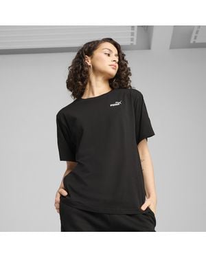 PUMA T-Shirt Ess Tape Vestibilità Comoda Da Donna - Nero